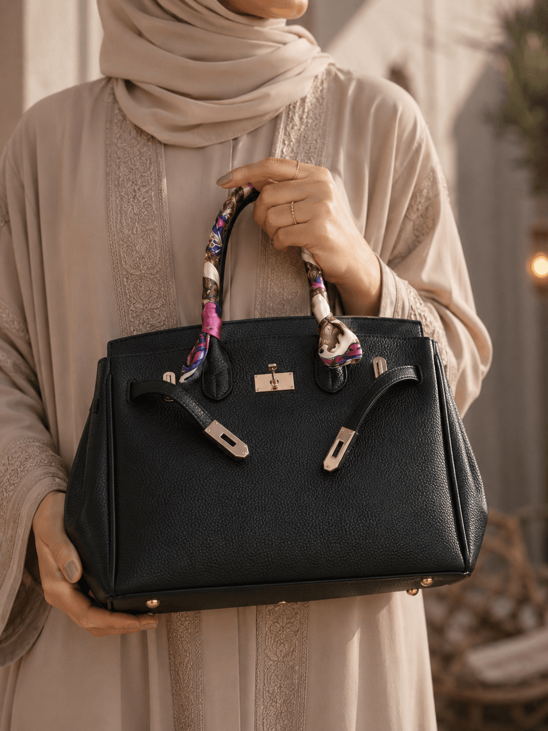 طقم حقيبة يد فاخرة 3 قطع مع محفظتين