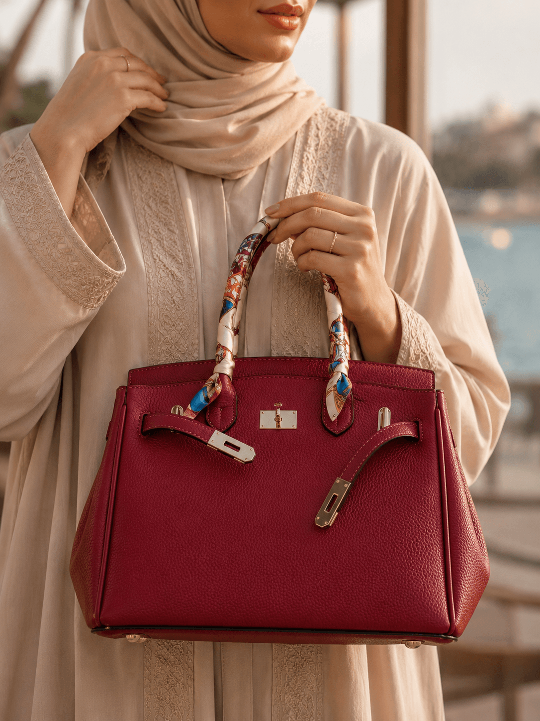 طقم حقيبة يد فاخرة 3 قطع مع محفظتين