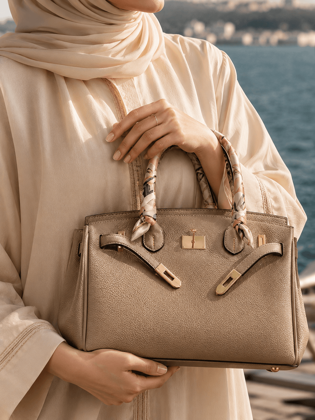 طقم حقيبة يد فاخرة 3 قطع مع محفظتين