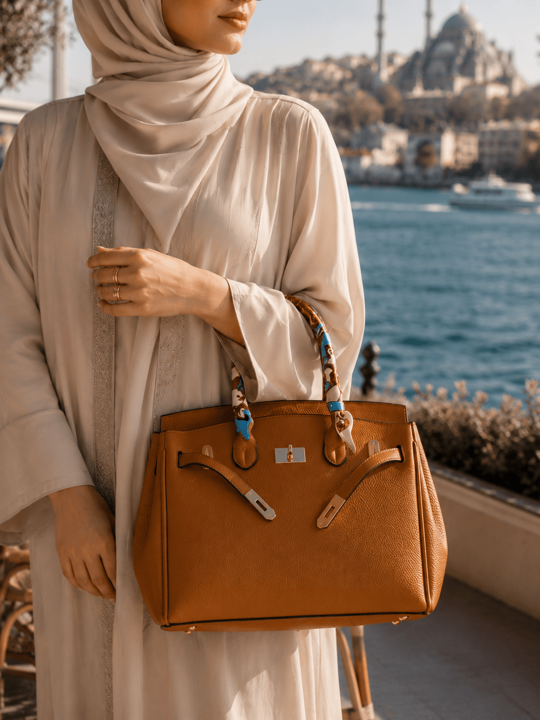 طقم حقيبة يد فاخرة 3 قطع مع محفظتين